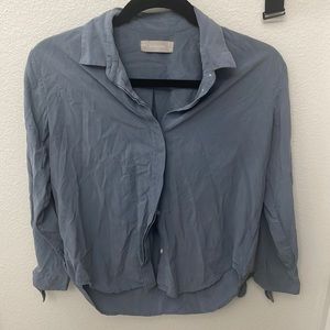 Everlane Washable silk tie-cuff shirt